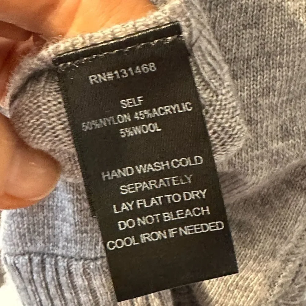 FATE Reversable Distressed Oversized Cardigan Small medium Gray Blue